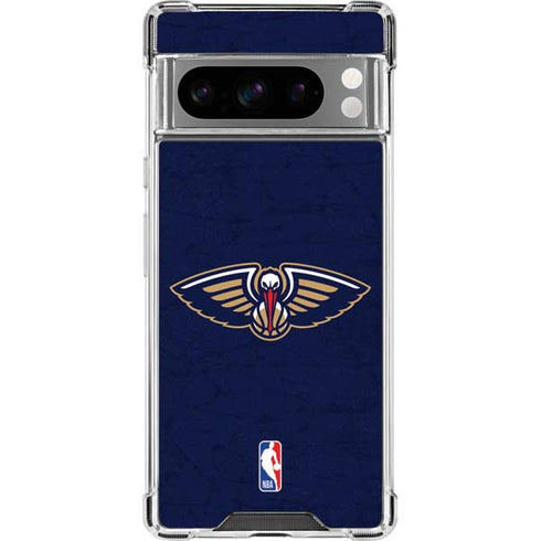 NBA New Orleans Pelicans Distressed Google Pixel 8 Pro Clear Case